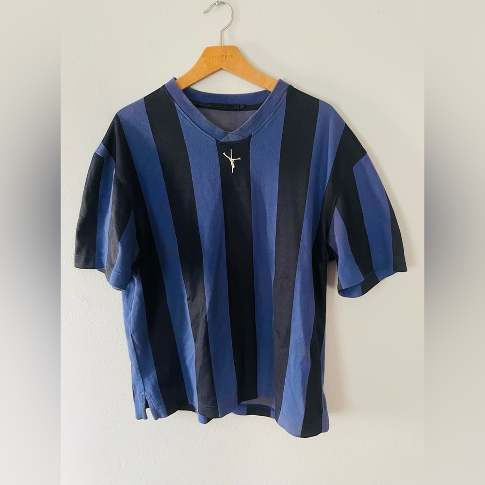 Alexander wang navy black stripe T shirt Sz 46 Portugal